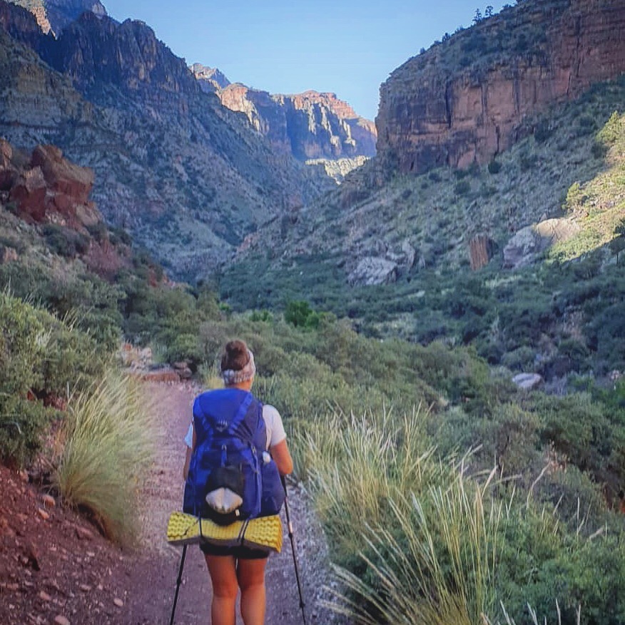 Kathleen Hiking the Grand Canyon